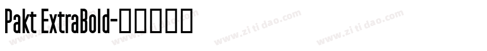 Pakt ExtraBold字体转换